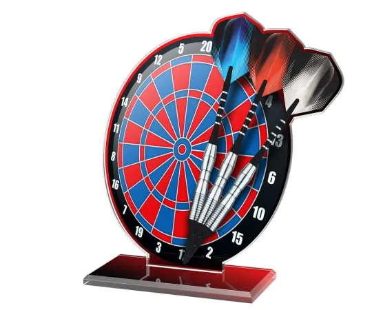 Akrylátová trofej AWF M31 | Šipky Výška cm: 21,5 - Šířka cm: 20,5 - bronzová