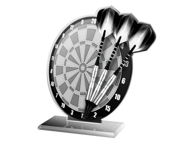 Akrylátová trofej AWF M31 | Šipky Výška cm: 21,5 - Šířka cm: 20,5 - bronzová