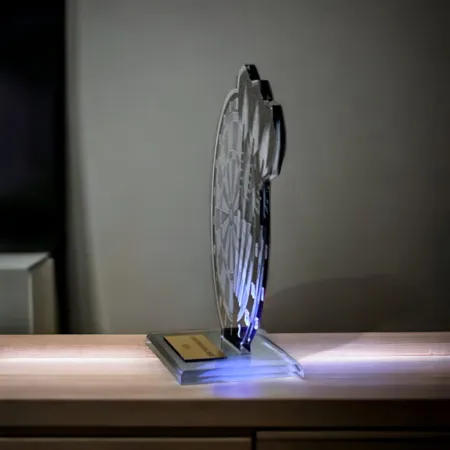 Akrylátová trofej AWF M31 | Šipky Výška cm: 21,5 - Šířka cm: 20,5 - bronzová