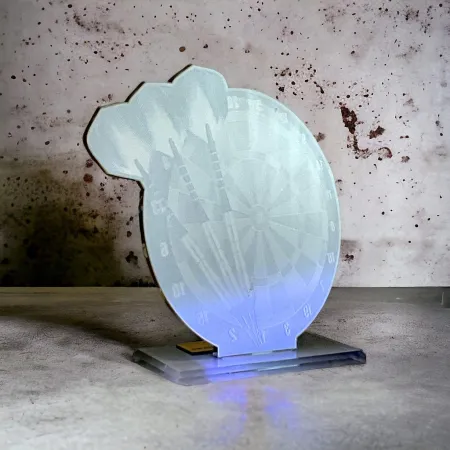 Akrylátová trofej AWF M31 | Šipky Výška cm: 21,5 - Šířka cm: 20,5 - bronzová