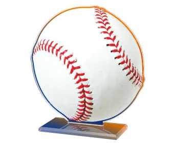 Akrylátová trofej AWF M33 | Baseball Výška cm: 13,5 - Šířka cm: 12,5 - stříbrná