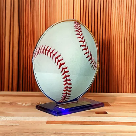 Akrylátová trofej AWF M33 | Baseball Výška cm: 13,5 - Šířka cm: 12,5 - stříbrná