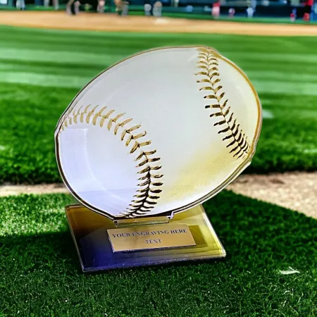 Akrylátová trofej AWF M33 | Baseball Výška cm: 13,5 - Šířka cm: 12,5 - stříbrná