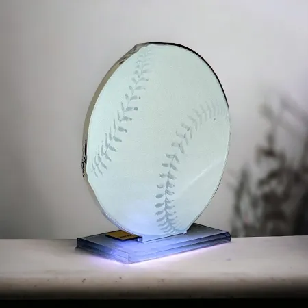 Akrylátová trofej AWF M33 | Baseball Výška cm: 13,5 - Šířka cm: 12,5 - stříbrná