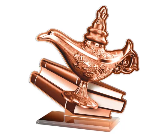 Akrylátová trofej AWF M34 | Quiz Výška cm: 21,5 - Šířka cm: 20,5 - zlatá