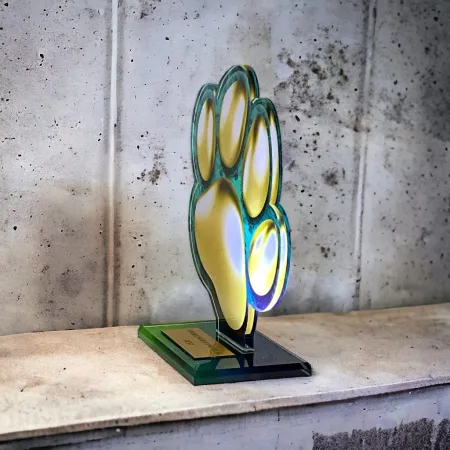 Akrylátová trofej AWF M36 | Kynologie Výška cm: 21,5 - Šířka cm: 20,5 - bronzová