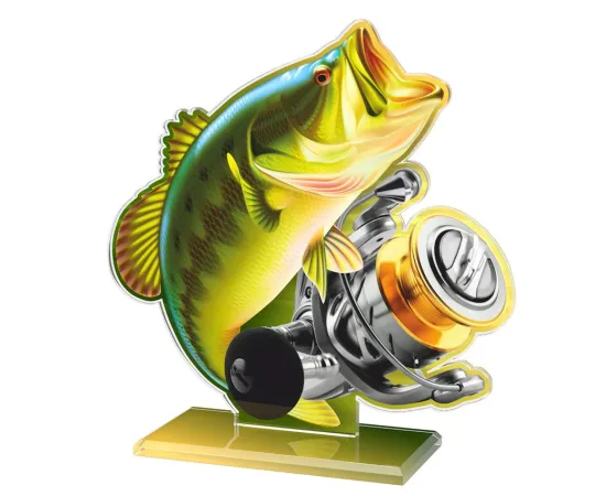 Akrylátová trofej AWF M37 | Rybaření Výška cm: 17,5 - Šířka cm: 16,5 - plnobarevná