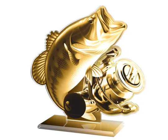 Akrylátová trofej AWF M37 | Rybaření Výška cm: 17,5 - Šířka cm: 16,5 - plnobarevná
