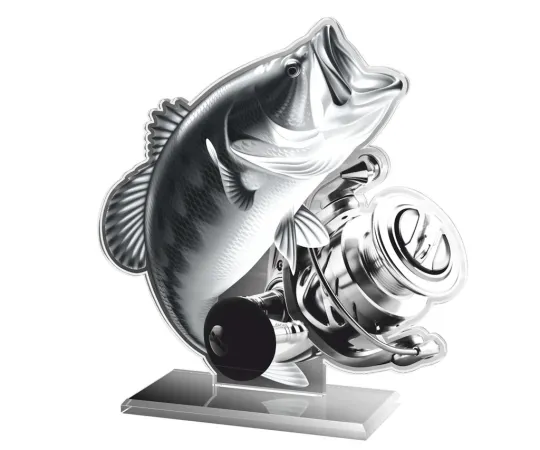 Akrylátová trofej AWF M37 | Rybaření Výška cm: 17,5 - Šířka cm: 16,5 - plnobarevná