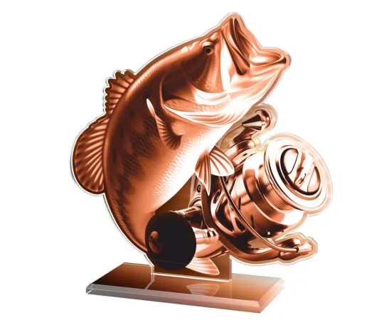 Akrylátová trofej AWF M37 | Rybaření Výška cm: 17,5 - Šířka cm: 16,5 - plnobarevná