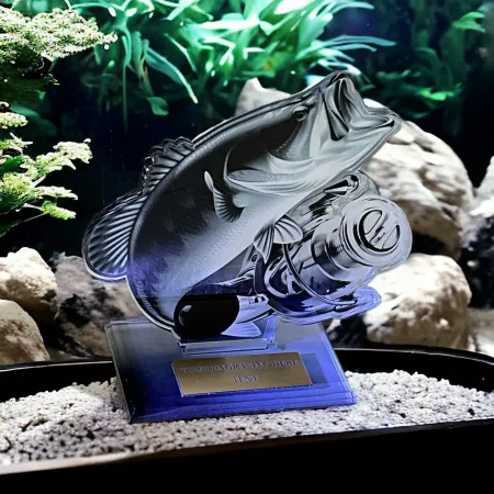 Akrylátová trofej AWF M37 | Rybaření Výška cm: 17,5 - Šířka cm: 16,5 - plnobarevná