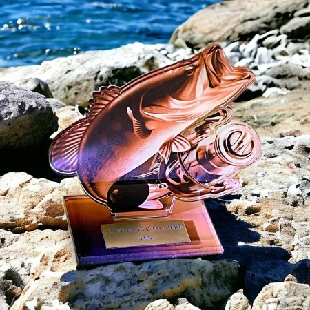 Akrylátová trofej AWF M37 | Rybaření Výška cm: 17,5 - Šířka cm: 16,5 - plnobarevná