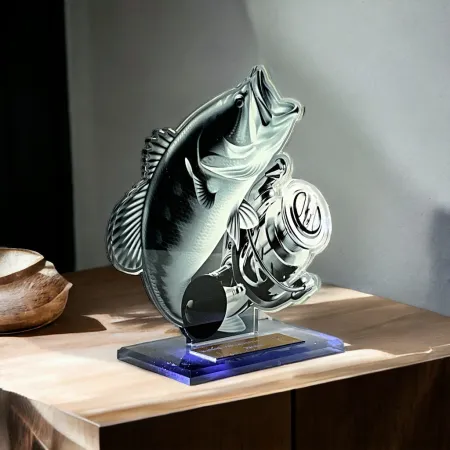 Akrylátová trofej AWF M37 | Rybaření Výška cm: 17,5 - Šířka cm: 16,5 - plnobarevná