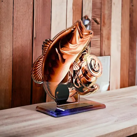 Akrylátová trofej AWF M37 | Rybaření Výška cm: 17,5 - Šířka cm: 16,5 - plnobarevná