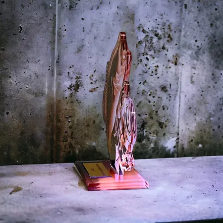 Akrylátová trofej AWF M37 | Rybaření Výška cm: 17,5 - Šířka cm: 16,5 - plnobarevná