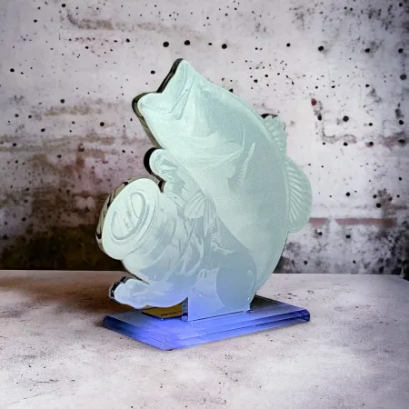 Akrylátová trofej AWF M37 | Rybaření Výška cm: 17,5 - Šířka cm: 16,5 - plnobarevná