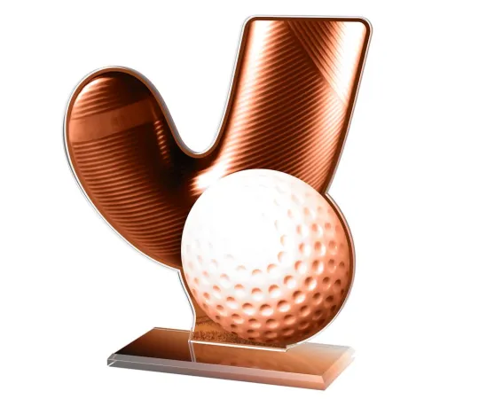 Akrylátová trofej AWF M40 | Pozemní hokej Výška cm: 17,5 - Šířka cm: 16,5 - bronzová