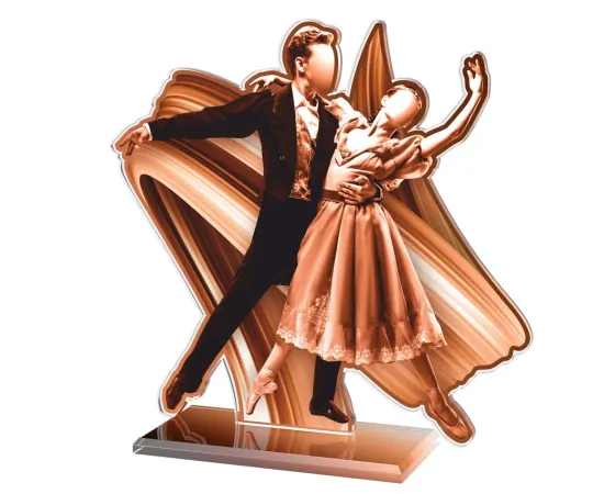 Akrylátová trofej AWF M49 | Tanec Výška cm: 21,5 - Šířka cm: 20,5 - bronzová