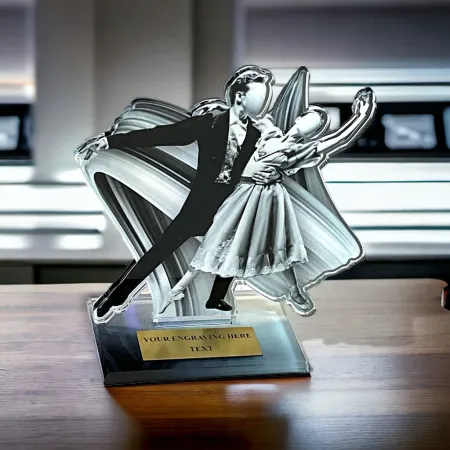 Akrylátová trofej AWF M49 | Tanec Výška cm: 21,5 - Šířka cm: 20,5 - bronzová