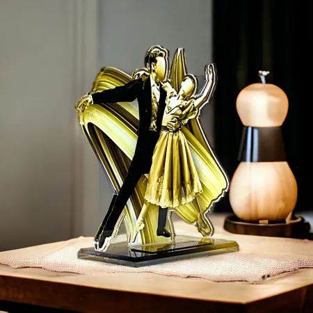 Akrylátová trofej AWF M49 | Tanec Výška cm: 21,5 - Šířka cm: 20,5 - bronzová