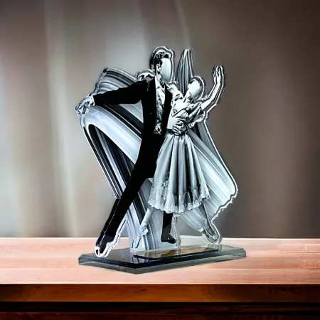 Akrylátová trofej AWF M49 | Tanec Výška cm: 21,5 - Šířka cm: 20,5 - bronzová