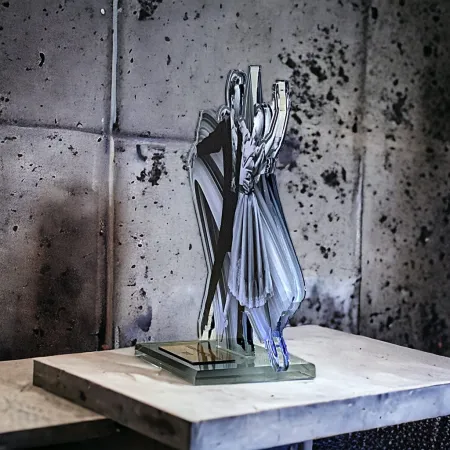 Akrylátová trofej AWF M49 | Tanec Výška cm: 21,5 - Šířka cm: 20,5 - bronzová