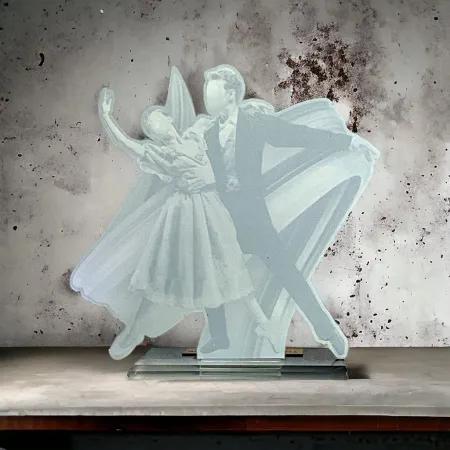 Akrylátová trofej AWF M49 | Tanec Výška cm: 21,5 - Šířka cm: 20,5 - bronzová