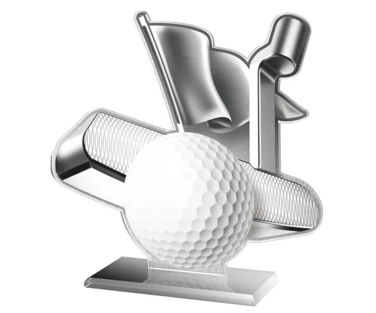 Akrylátová trofej AWF M50 | Golf Výška cm: 15,5 - Šířka cm: 14,5 - plnobarevná