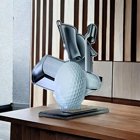 Akrylátová trofej AWF M50 | Golf Výška cm: 15,5 - Šířka cm: 14,5 - plnobarevná