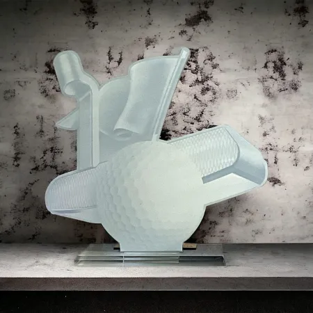 Akrylátová trofej AWF M50 | Golf Výška cm: 15,5 - Šířka cm: 14,5 - plnobarevná