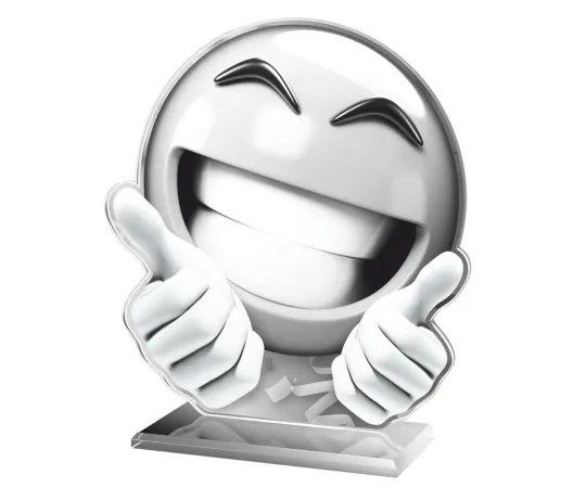 Akrylátová trofej AWF M51 | Dětské Výška cm: 19,5 - Šířka cm: 18,5 - stříbrná