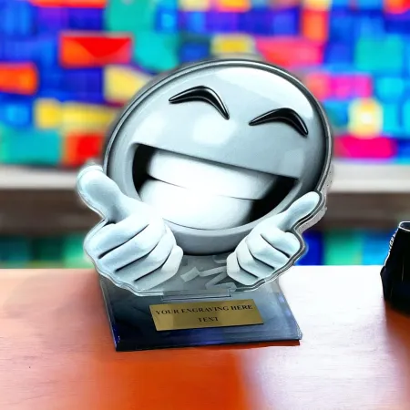 Akrylátová trofej AWF M51 | Dětské Výška cm: 19,5 - Šířka cm: 18,5 - stříbrná