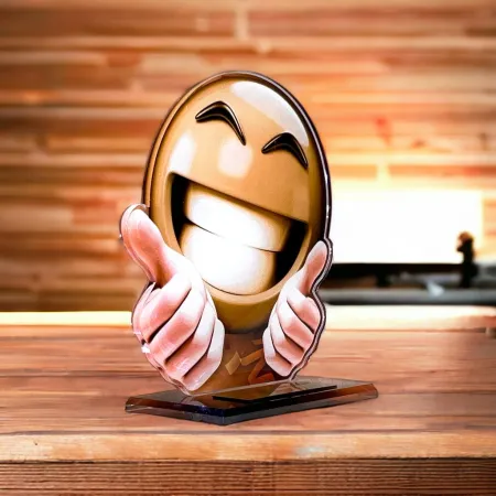 Akrylátová trofej AWF M51 | Dětské Výška cm: 19,5 - Šířka cm: 18,5 - stříbrná