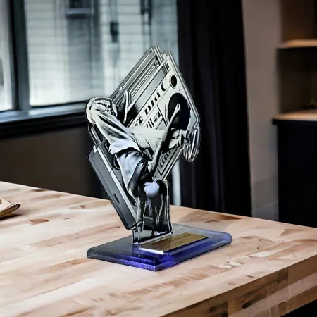 Akrylátová trofej AWF M52 | Tanec Výška cm: 15,5 - Šířka cm: 14,5 - bronzová