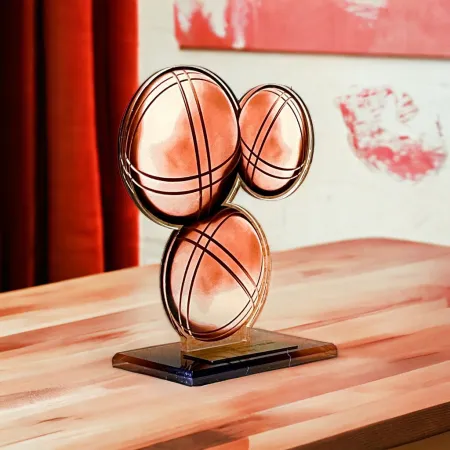 Akrylátová trofej AWF M59 | Petanque Výška cm: 19,5 - Šířka cm: 18,5 - stříbrná