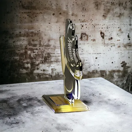 Akrylátová trofej AWF M60 | Hokej Výška cm: 13,5 - Šířka cm: 12,5 - bronzová