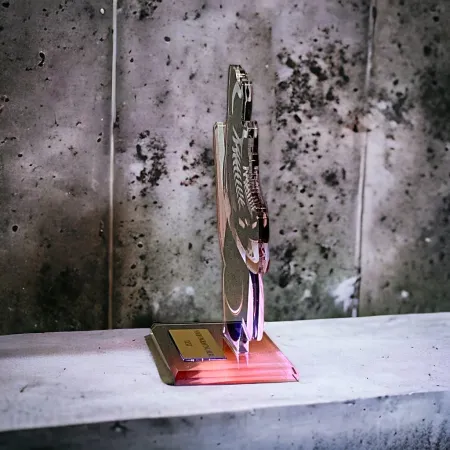 Akrylátová trofej AWF M60 | Hokej Výška cm: 13,5 - Šířka cm: 12,5 - bronzová