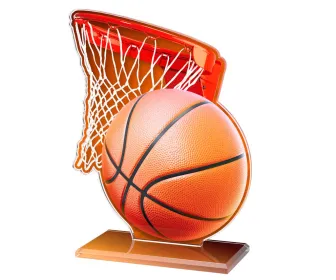 Akrylátová trofej AWF M62 | Basketball Výška cm: 13,5 - Šířka cm: 12,5 - bronzová
