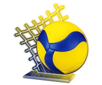 Akrylátová trofej AWF M67 | Volejbal Výška cm: 13,5 - Šířka cm: 12,5 - stříbrná