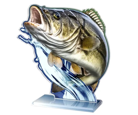 Akrylátová trofej AWF M83 | Rybaření Výška cm: 15,5 - Šířka cm: 14,5 - zlatá