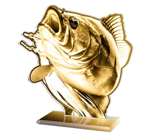 Akrylátová trofej AWF M85 | Rybaření Výška cm: 13,5 - Šířka cm: 12,5 - bronzová