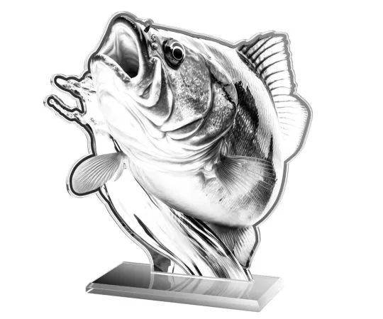 Akrylátová trofej AWF M85 | Rybaření Výška cm: 13,5 - Šířka cm: 12,5 - bronzová