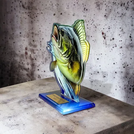 Akrylátová trofej AWF M85 | Rybaření Výška cm: 13,5 - Šířka cm: 12,5 - bronzová