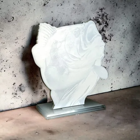 Akrylátová trofej AWF M85 | Rybaření Výška cm: 13,5 - Šířka cm: 12,5 - bronzová