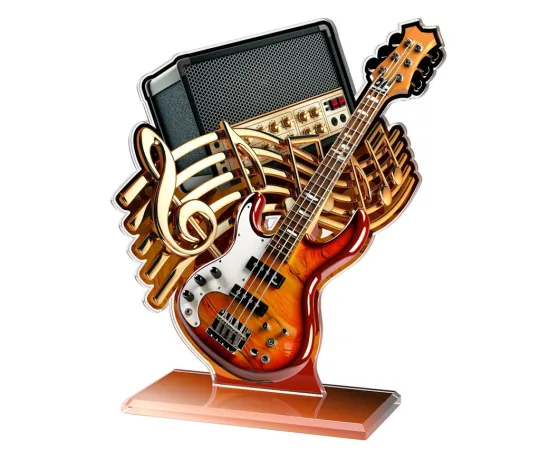 Akrylátová trofej AWF M90 | Hudba Výška cm: 21,5 - Šířka cm: 20,5 - plnobarevná
