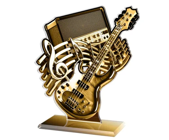 Akrylátová trofej AWF M90 | Hudba Výška cm: 21,5 - Šířka cm: 20,5 - plnobarevná