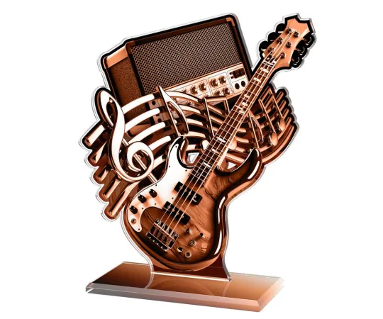 Akrylátová trofej AWF M90 | Hudba Výška cm: 21,5 - Šířka cm: 20,5 - plnobarevná