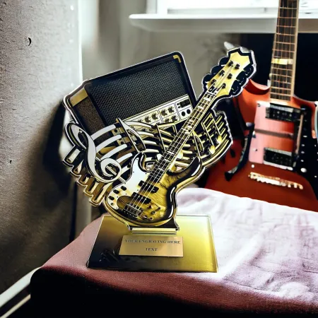 Akrylátová trofej AWF M90 | Hudba Výška cm: 21,5 - Šířka cm: 20,5 - plnobarevná