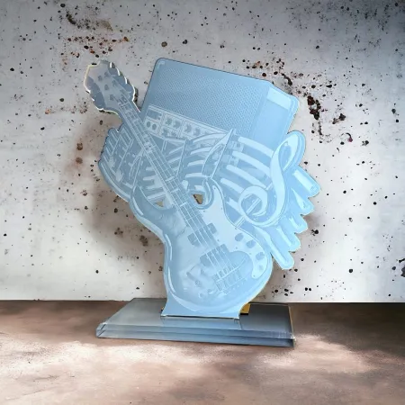 Akrylátová trofej AWF M90 | Hudba Výška cm: 21,5 - Šířka cm: 20,5 - plnobarevná