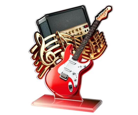 Akrylátová trofej AWF M91 | Hudba Výška cm: 17,5 - Šířka cm: 16,5 - plnobarevná
